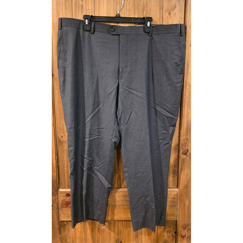 Mantoni Dress Pants Mens‎ 44 Dark Gray Virgin Wool Super Fine Wrinkle Resistant